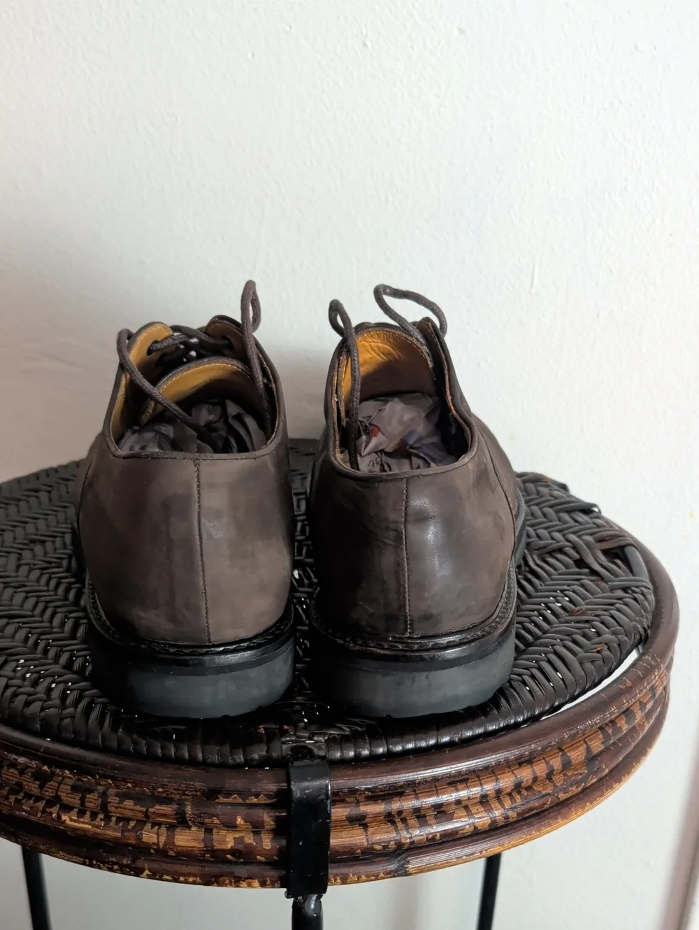 COLE HAAN Men's Dark Brown Suede Oxford Cap Toe Casual WATERPROOF Men Size 10